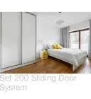 2 DOOR WARDROBE SLIDING DOOR SYSTEM KIT WITH SOFT CLOSE AND 3m TOP & BOTTOM RAIL