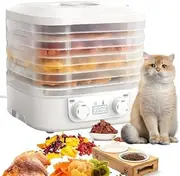 Food Dryer Machine, 5 Trays Fruit Dehydrator, Electric Food Dryer with Adjustable Temperature(95-158°F) & 48H Timer Digital Dehydrator for Meat Pet Treats Herbs