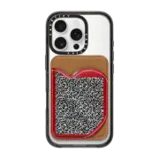 Snappy MagSafe Wallet Snappy™ BioVeg Heart Wallet MagSafe Compatible Abstract black white silver gradient cheetah animal print