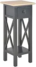Side Table Black 27x27x65.5 cm Wood Home Accent