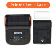 80mm Thermal Printer Portable Receipt Ticket Wireless Bluetooth Mobile Pocket Bill Printer Android Phone PC Printer Orange Case