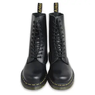 Dr.Martens 馬汀 1490 SMOOTH 平底10孔綁帶中筒靴 素面硬皮中性款馬丁 高幫休閒靴11857001