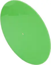 SOULONG 12 Inch Acrylic Turntable Mat Record Platter Slipmat for LP Record Players 3mm Thick Anti Static Transparent Platter Reduces Noise with Shiny Effect (Green)