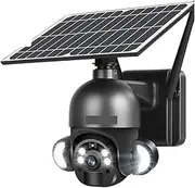4MP WiFi Solar Security Camera Outdoor 4G Sim Card Slot PIR Detection 2-Way Talk IP66 Waterproof Surveillance Cameras(4MP 4G Add 32G)