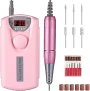 Portable Electric Nail Drill-- 30000RPM Professional Rechargeable Nail File Machine for Acrylic Nails Gel Polishing Removing, Bits Kit for Manicure Salon Home Use