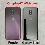 ONEPLUS 一加 6T 6.41" 電池蓋維修後門手機後殼 + 標誌相機鏡頭外殼