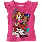 Paw Patrol Toddler Girl Flutter Sleeve Tee Shirt - Size 2T
