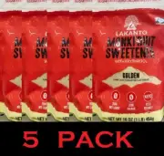 5x Lakanto Monkfruit Sweetener GOLDEN RAW CANE SUGAR Substitute Keto 16oz 5 PACK