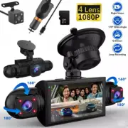 Car Lens Dash Cam HD 1080P Front/Rear/Inside Video Recorder Camera G-sensor USA