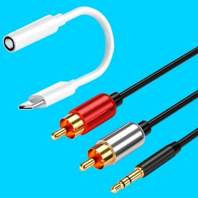 Excellent Type C to 3.5mm Adapter +RCA Cable f Samsung Galaxy S20 FE 5G SM-G781U