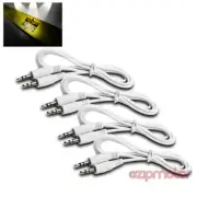 4 10FT 3.5MM MALE JACK AUX STEREO CABLE CORD IPAD IPHONE IPOD TOUCH MP3 CD WHITE