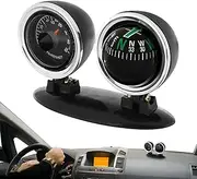 Car Compass Dashboard - Clear Scale Navigation Ball, Outdoor Adventure Equipment | Multi-functional Vehicle Dashboard Decoration, Travel Temperature Gauge and Accurate Navigation Gadget