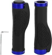 X AUTOHAUX Bike Handlebar Grips Covers 125mm Long Lightweight | Bicycle End Grips Protector Blue 1 Set