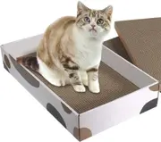 3-in-1 Durable Cat Scratcher Cardboard Refill for Reversible Scratch Box