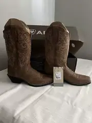 Ariat® Ladies Round Up Square Toe Vintage Bomber Brown Boots 10021620