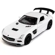 Catzon 1:32 Model Car Diecast Zinc Alloy with Sound Light Pull Back Toy-White