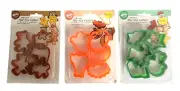1993 Wilton Bite Size Cutters Set3 Designs TeddyBear Christmas Halloween NOS Vtg