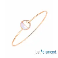 在飛比找momo購物網優惠-【Just Diamond】18K玫瑰金 粉色浪漫 鑽石手環