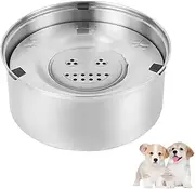 3L Dog Water Bowl,Non Spill Dog Water Bowl,Stainless Steel Dog Bowls,Large Dog Water Bowl Dispenser Floating Anti Spill Dog Water Bowl,Dogs Water Bowl for Vehicle Cat Dog Slow Drinking Bowl Puppy