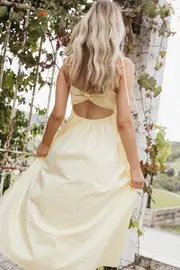 [PUP14] Simona Maxi Dress - Yellow XS Yellow