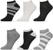 [MeMoi] 6 Pairs Stripe Buttersoft Low-Cut Socks