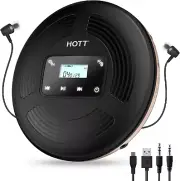CD903TF Portable CD Player for Car with Bluetooth FM Transmitter，Rechargeable To