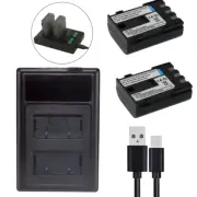 2X Battery + Charger for Canon NB-2LH NB-2L BP-2L5 E160814 EOS 400D 350D G9 G7