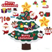 70*90cm NON WOVEN Christmas Tree DIY Kids Christmas Craft Kit Christmas Tree 21 Pieces Removable Kids Christmas Tree Ornaments gifts