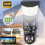 4G Security Camera Solar Street Light LED PIR PTZ Home Dual Lens Camera Outdoor