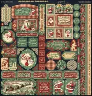 Graphic 45 LETTERS TO SANTA Cardstock Stickers Christmas Mixed Media Scrapbook