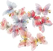 ibasenice 10pcs Children's Butterfly Hair Clip Rainbow Butterfly Clip Hair Pin for Butterfly Hair Accessories Hairpin Hair Clips Butterfly Hairpin Hair Decoration Metal