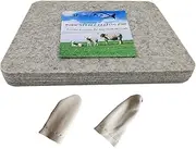 Wool Needle Felting Pad,Needled Felting Mat Woolen Block Eco-Friendly Thick and Firm Needle Felting Base for Precision Felting Projects Including Pair of Leather Finger Guards(10in*8in)