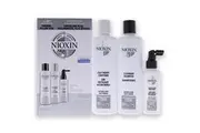 System 1 Kit by Nioxin for Unisex - 3 Pc 10.1oz Cleanser Shampoo, 10.1oz Scalp Therapy Conditioner, 3.38oz Scalp and Hair Treatment