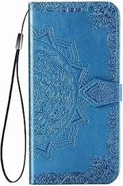 [TingYR] Case for Motorola Edge 30 Cover, Cover Flip Case Stylish Wallet Case with Card Slots Shockproof, Case for Motorola Edge 30 Smartphone.(Blue)