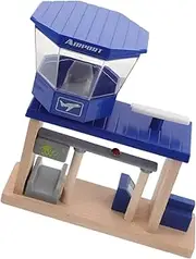 Wooden Airport Track Station Set Learning Toy for Boys and Girls Educational Role Play Toy Safe Materials for Preschoolers