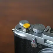 Yellow Concave Small Soft Release Button f/ Leica MP M8 M9 Fuji X100 Nikon Canon