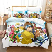 Bed Sheets g1707 Digimon theme Cartoon Anime Bedding Set Anime 3-Piece Bedding Set 3D Digital Printing Duvet Cover Set Twin/Full/Queen/King size--19--