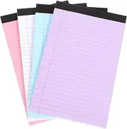 TEHAUX Note Pad Assorted Colors College Ruled Memo Sheets Memo Pad Notebook for Office School