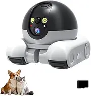 Patrol Buddy Robot Camera, Robot Camera on Wheels, Pet Cameras Home, 360-Degrees WiFi/4G Cameras Wireless 1080p HD, with App Remote Control, for Home, Office, with Night Vision (A WiFi,64G)