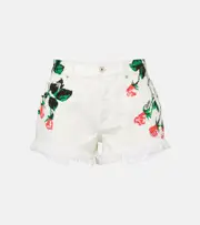 [Loewe] Loewe Paula's Ibiza floral denim shorts UK 14 white