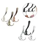 Wall Mounted Triangular Hooks 3 Hooks Robe Clothes Rack Coat Hook Hallway