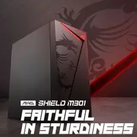 在飛比找PChome24h購物優惠-【MSI 微星】MAG SHIELD M301 電腦機殼