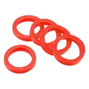 40Pcs 0.87" Key Tags Plastic Key Cover Rings Keys Identifier Coding Ring Red