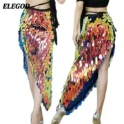 Sequin Belly Dance Hip Scarf Mini Skirt for SexyBellydance Tassel Belt Hipskirt