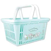 在飛比找PChome24h購物優惠-Sanrio大集合 塑膠置物瀝水提籃 (綠睡衣款)