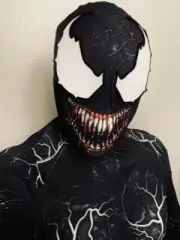 Black Venom Spider-man Jumpsuit Symbiote Suit Cosplay Costume Halloween Party