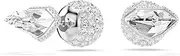 [Swarovski] Lucent Pave Ball Stud Earrings White Rhodium Plated, Einheitsgröße, Rhodium-plated crystals, Crystal