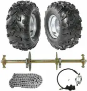 810mm Rear Axle Kit+8" Wheels+ 428 Sprocket Wheel Hub for Go kart ATV Trike Quad