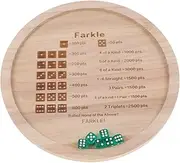 Hohopeti 1set Wooden Dice Tray for Farkle Game Stylish Design Essential Accessory for Family Gatherings and Board Game Portable Lightweight for Travel and Outdoor Fun