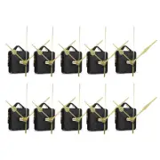 10Pcs DIY Silent Movement Spindle Hands Wall Quartz Clock Movement Mechanism Rep